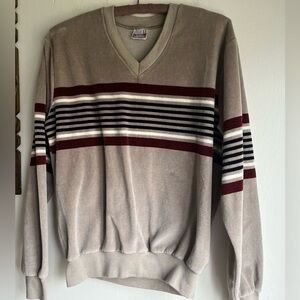 70’s Classic Directions Sweater in Beige with Stripe